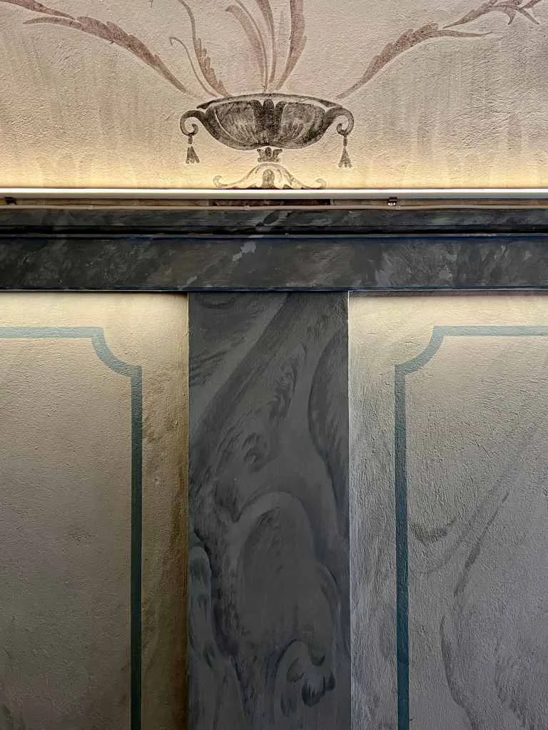 Swedish grace mural paint on wall