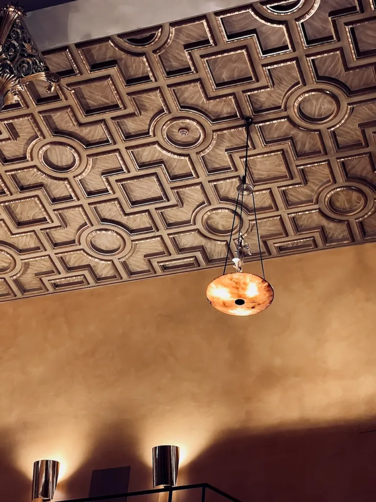 Swedish Grace Interior design details of the Concert Hall in Stockholm with lamps by Ansgar Almquist
