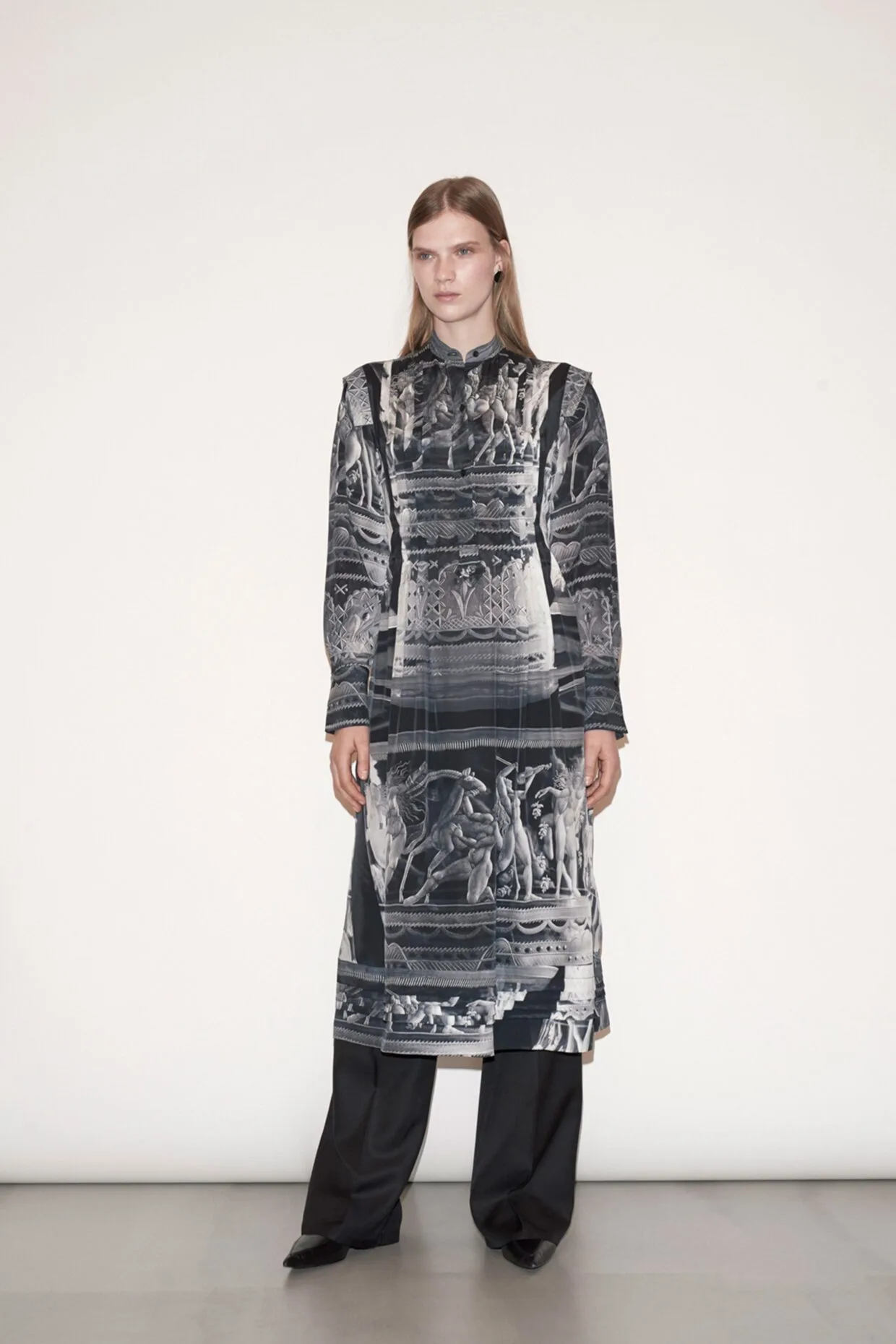 Tiger of Sweden dress from FW19 collection inspired by Swedish Grace glass designers Simon Gate and Edward Hald